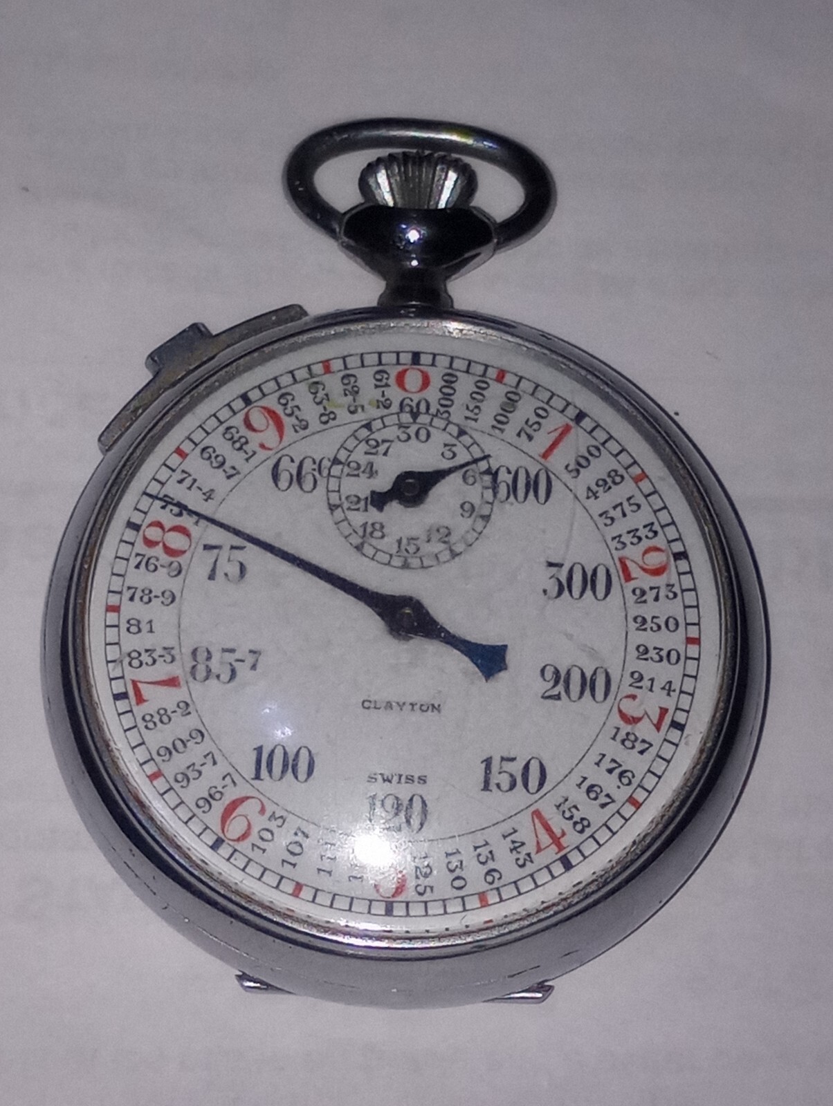 Vintage Clayton Swiss Made Stopwatch For Parts Or Repair