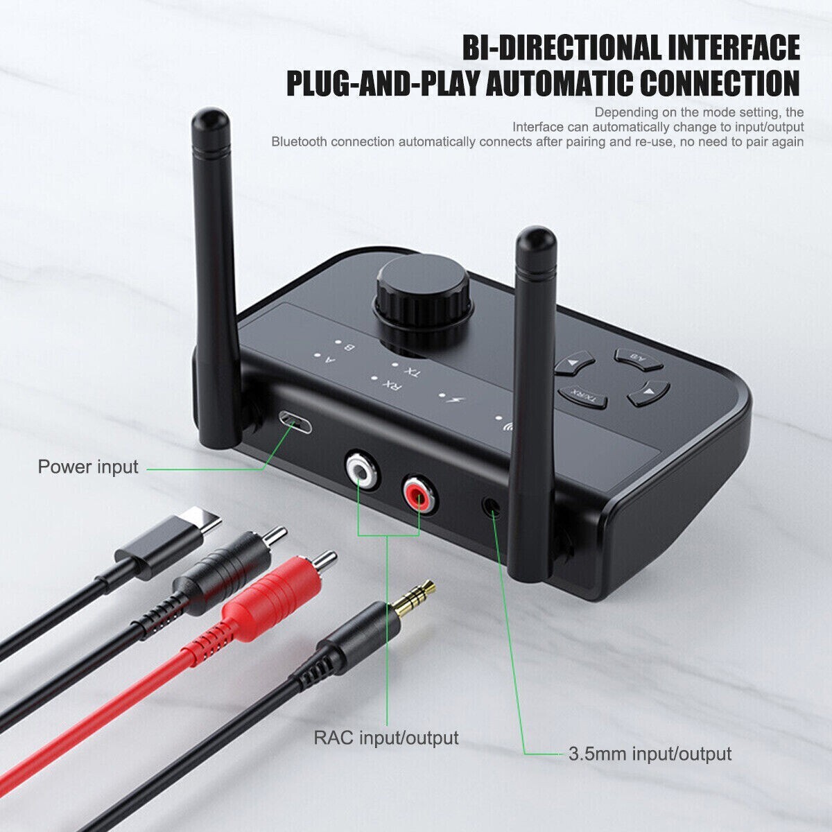 Long Range Bluetooth 5.3 Transmitter Receiver For TV Home Stereo Audio Adapter