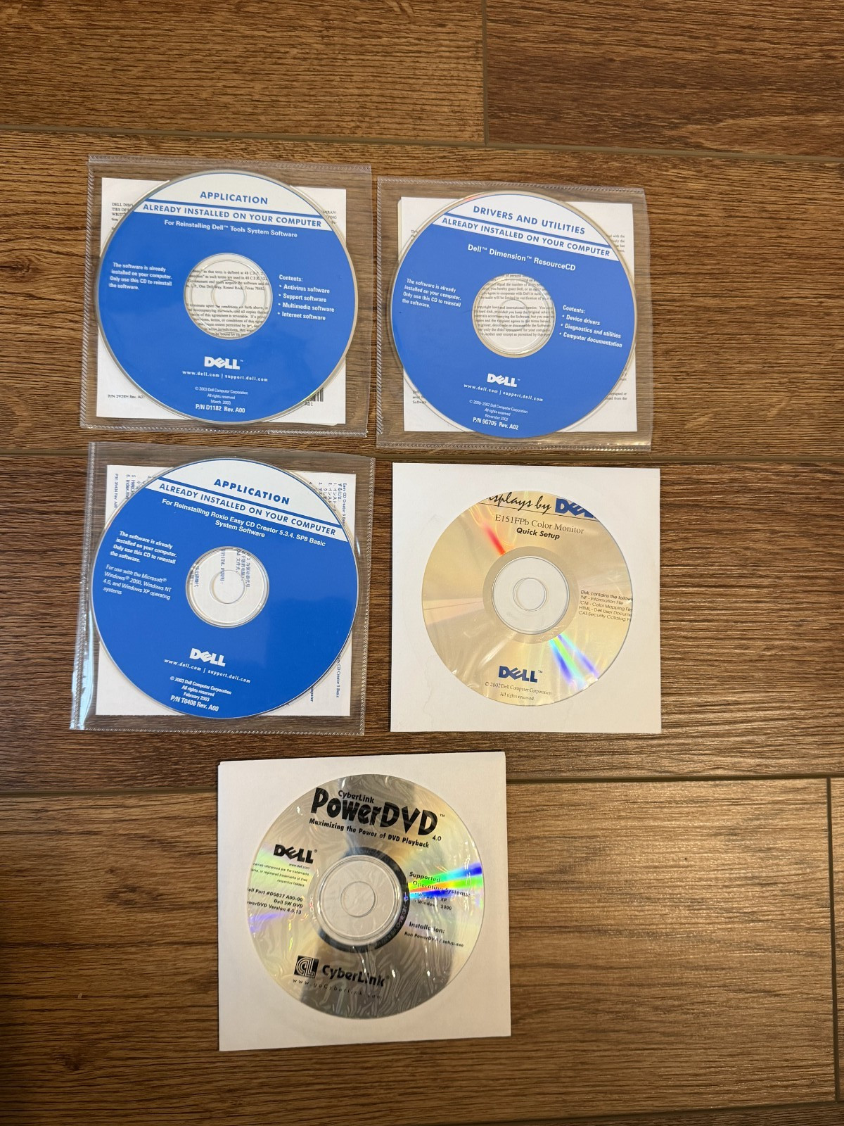 Vintage Dell Dimension And Tools System Software & Drivers CDs lot of 5 READ