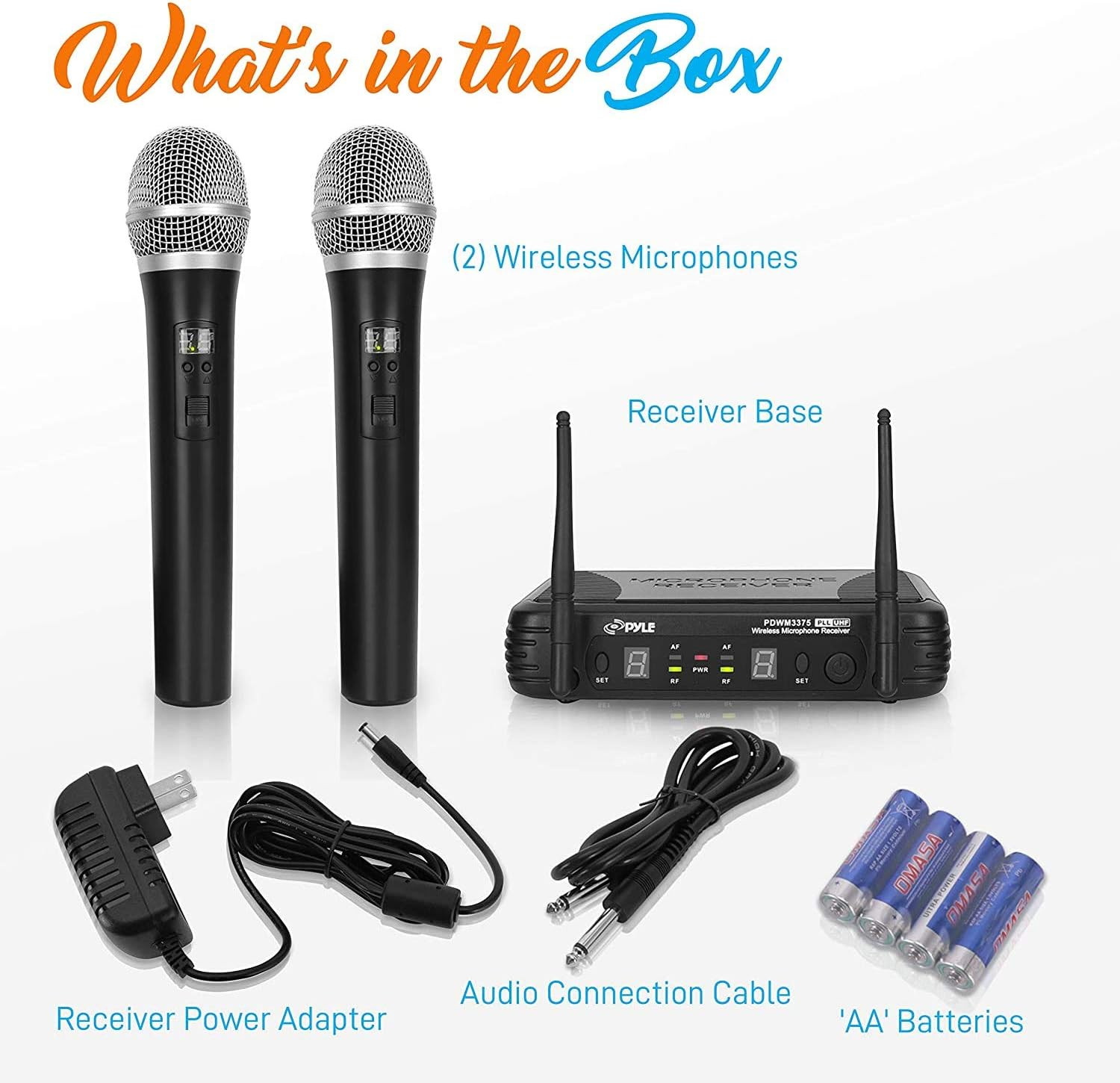 Professional Wireless Handheld Microphone System - Dual UHF Band, Wireless, Hand