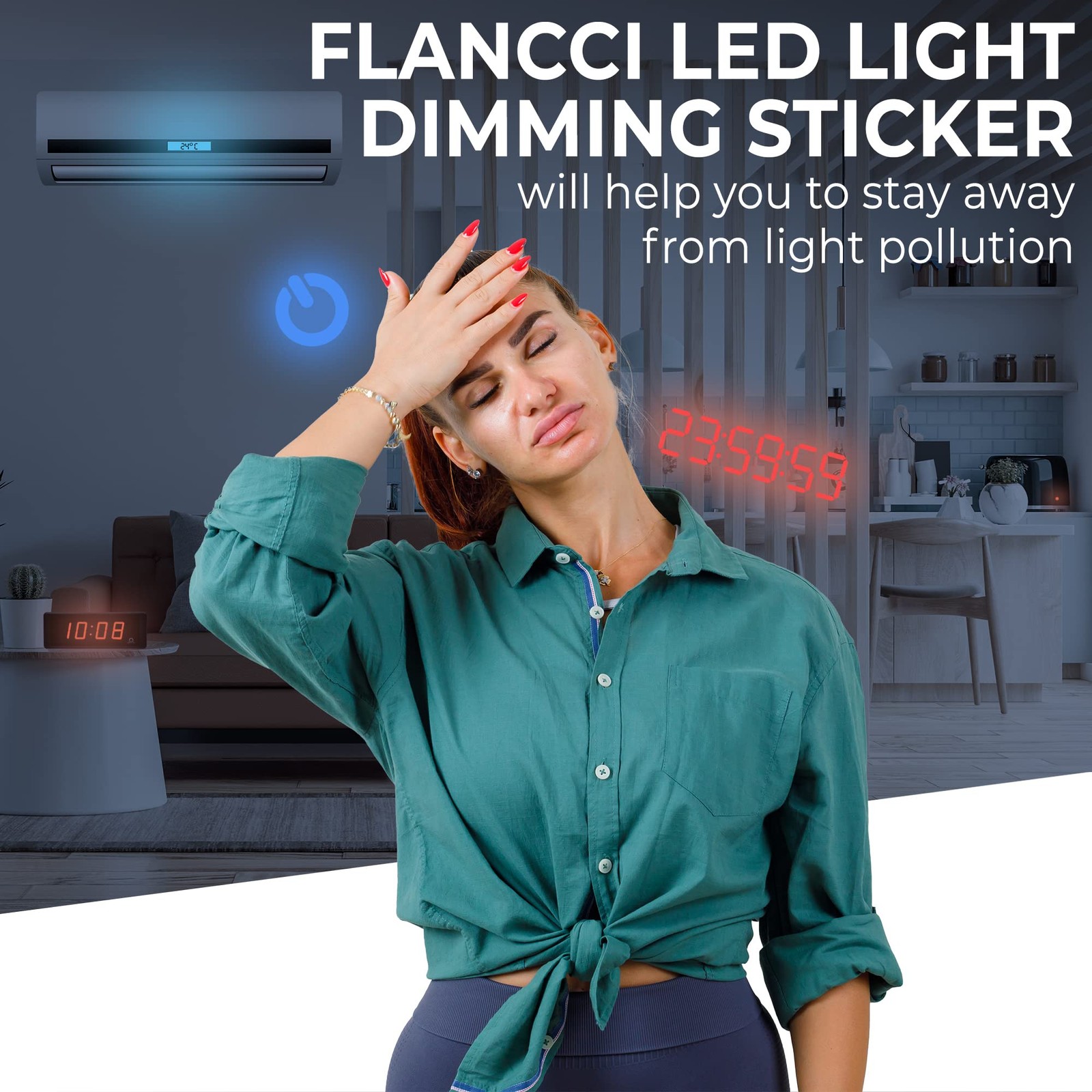 Flancci Led Light Blocking Stickers - Blackout Led Covers, Dim 50%80%