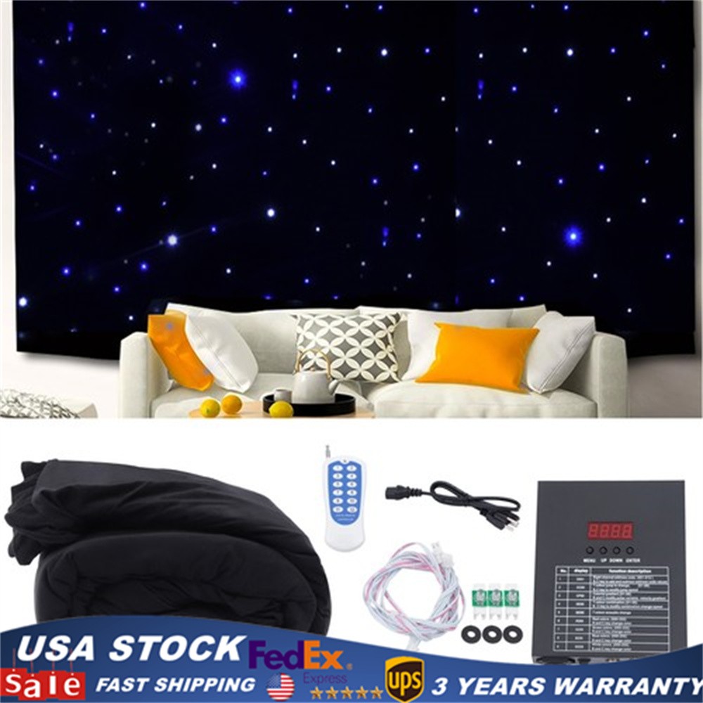 LED Star Stage Backdrop - 13x10FT LED Star Curtain Background Starry Sky DMX512