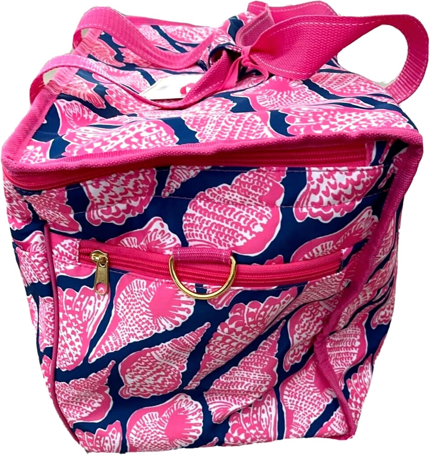 LILLY PULITZER CUTE AS A SHELL HOT PINK INSULATED LARGE BEACH PICNIC COOLER TOTE
