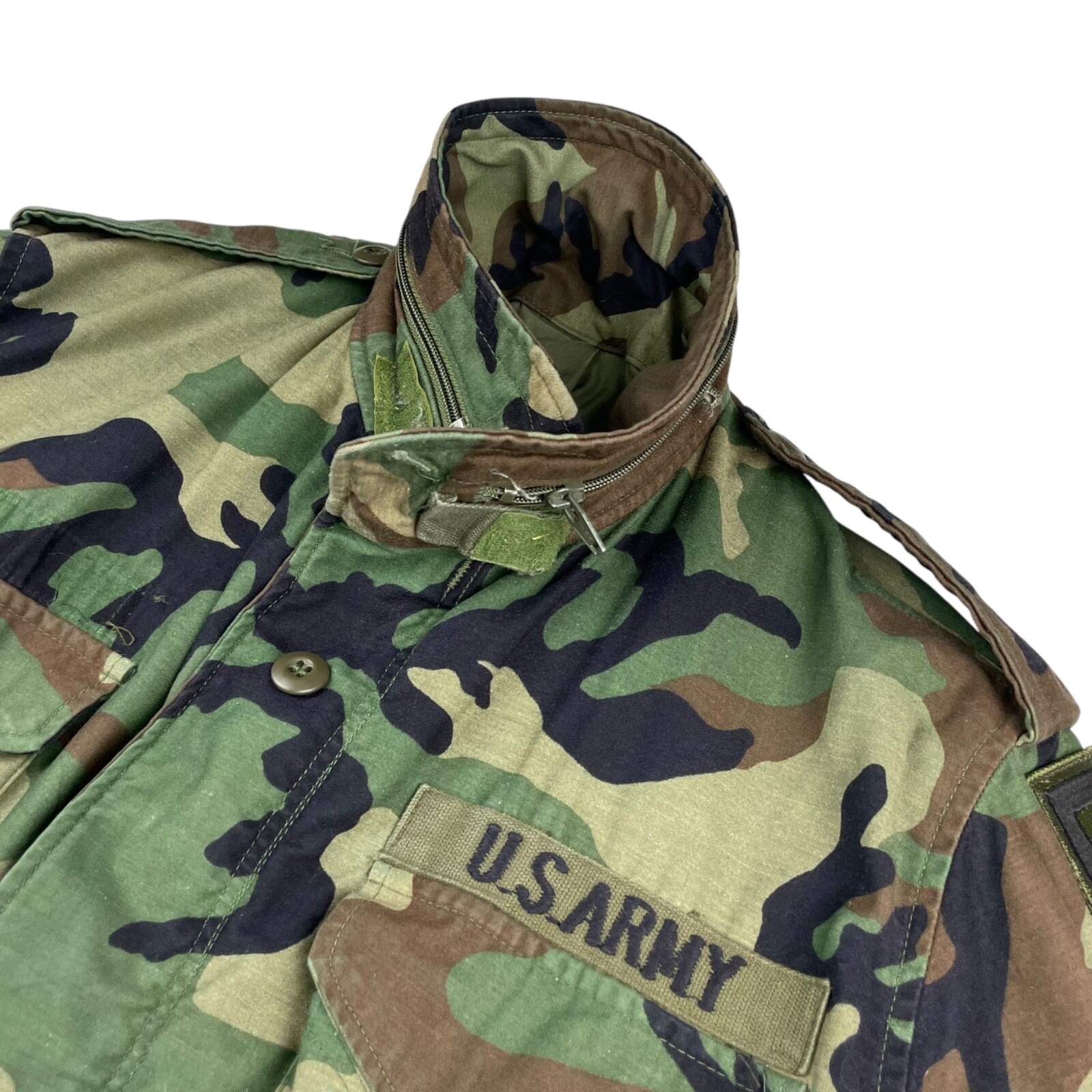 VTG US Army Men's Cold Weather Field Coat Camouflage • XS | Extra Short