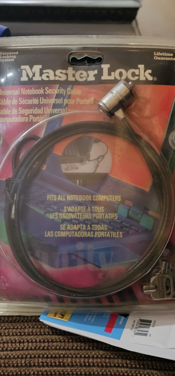 Master Lock Cable Universal Notebook Anti Theft Security Computers Locking