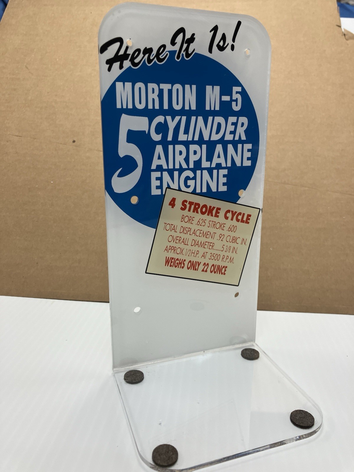 Morton M-5 Radial “ Wall Hanger Display” For  Model Engine Mount Hanging NEW!