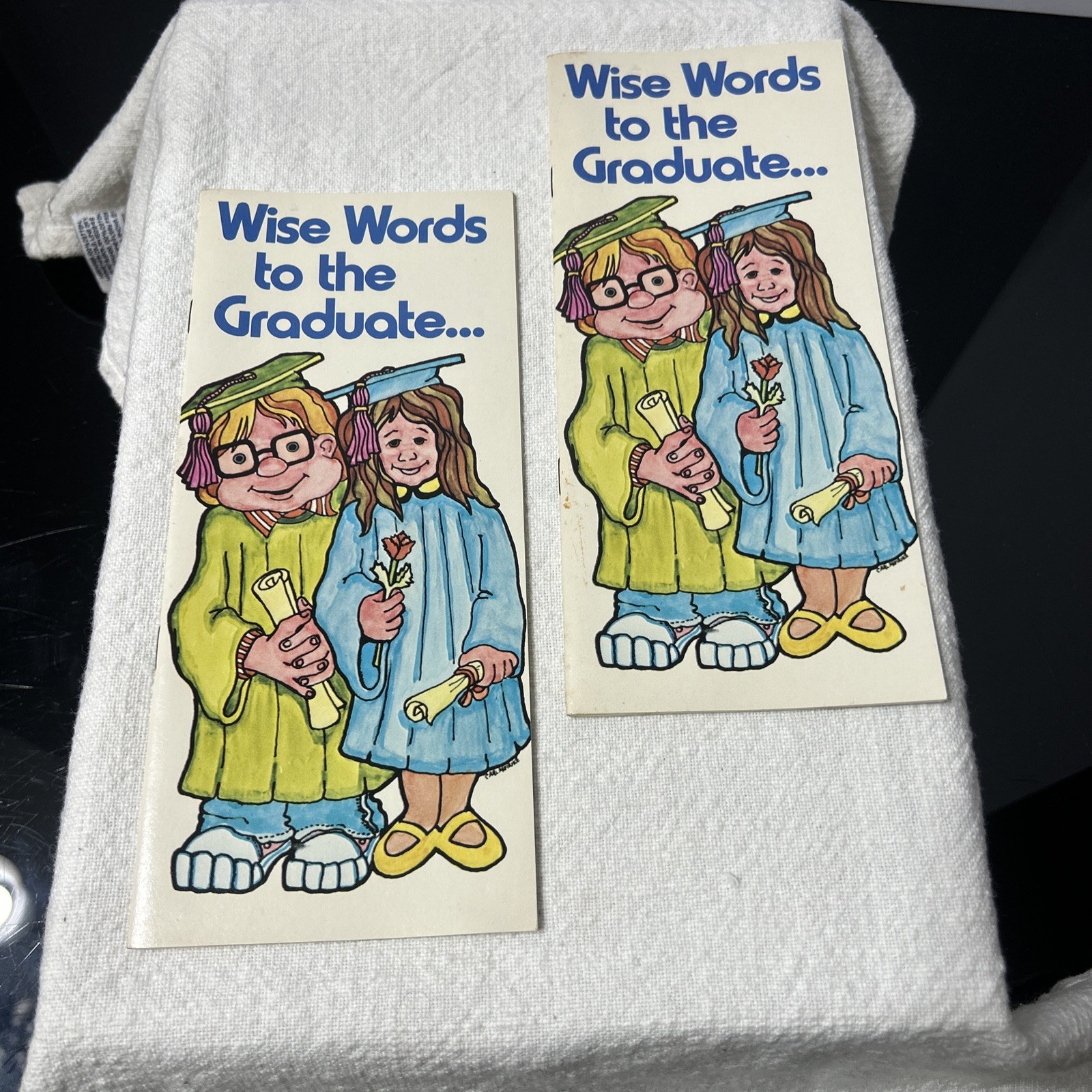 Pair Of 1977 “Wise  Words To The Graduate” Contempo Unused Booklets