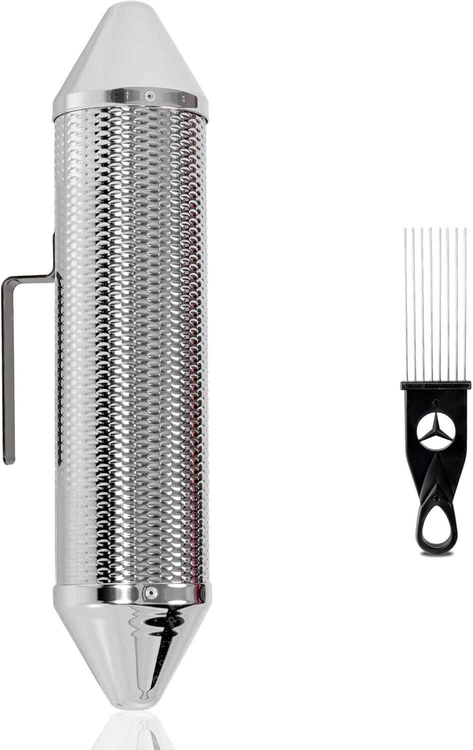 Guiro Instrument Stainless Steel Guiro 15" 3" Professional Metal Shaker with Scr