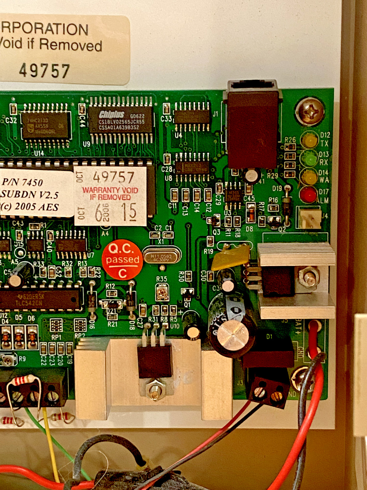 AES 7450 IntelliNet Burglary Subscriber Supervised Communicator