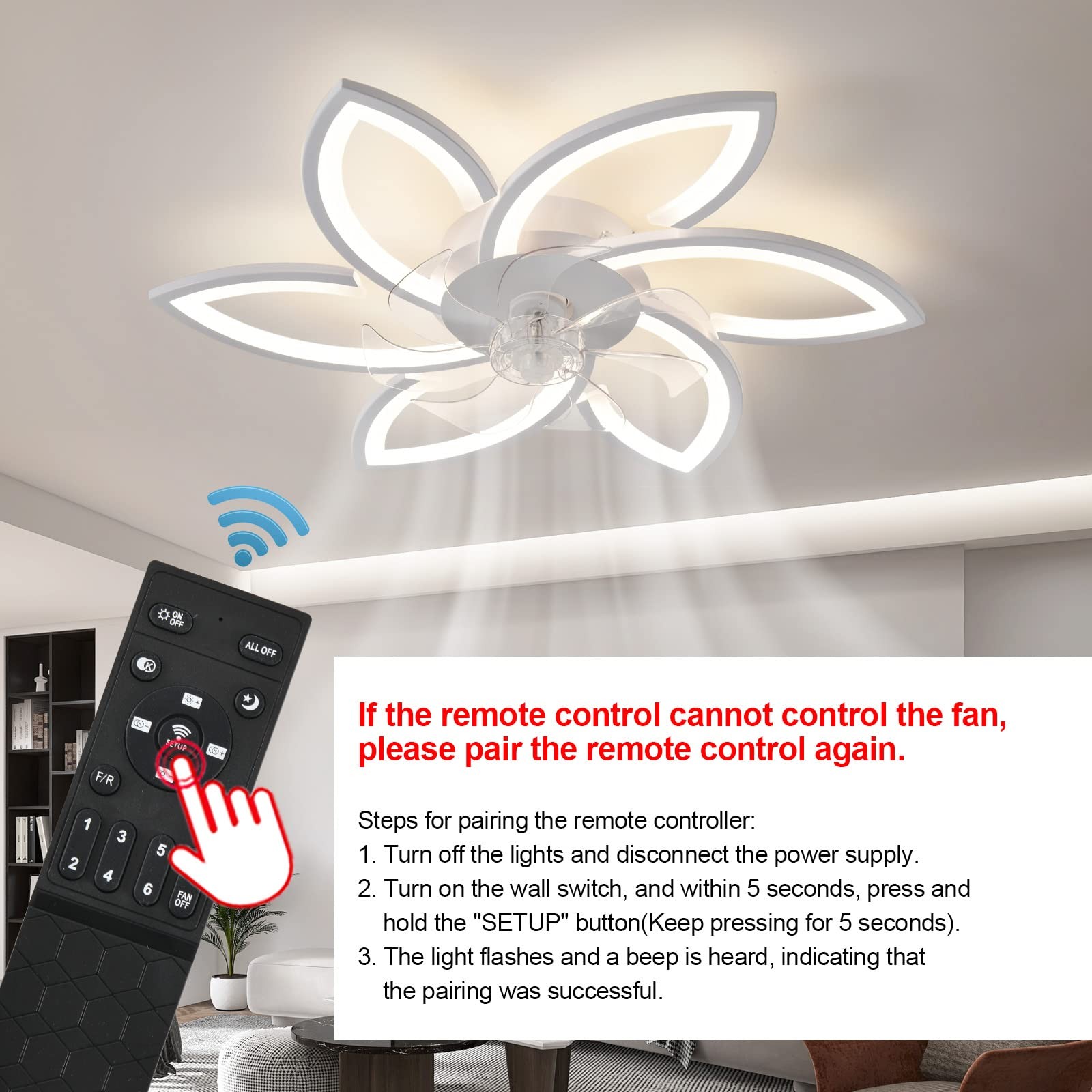 Remote Control for Ceiling Fan with Lights, ADH-CFL02, ADH-CFL04, ADH-CFL05, ...
