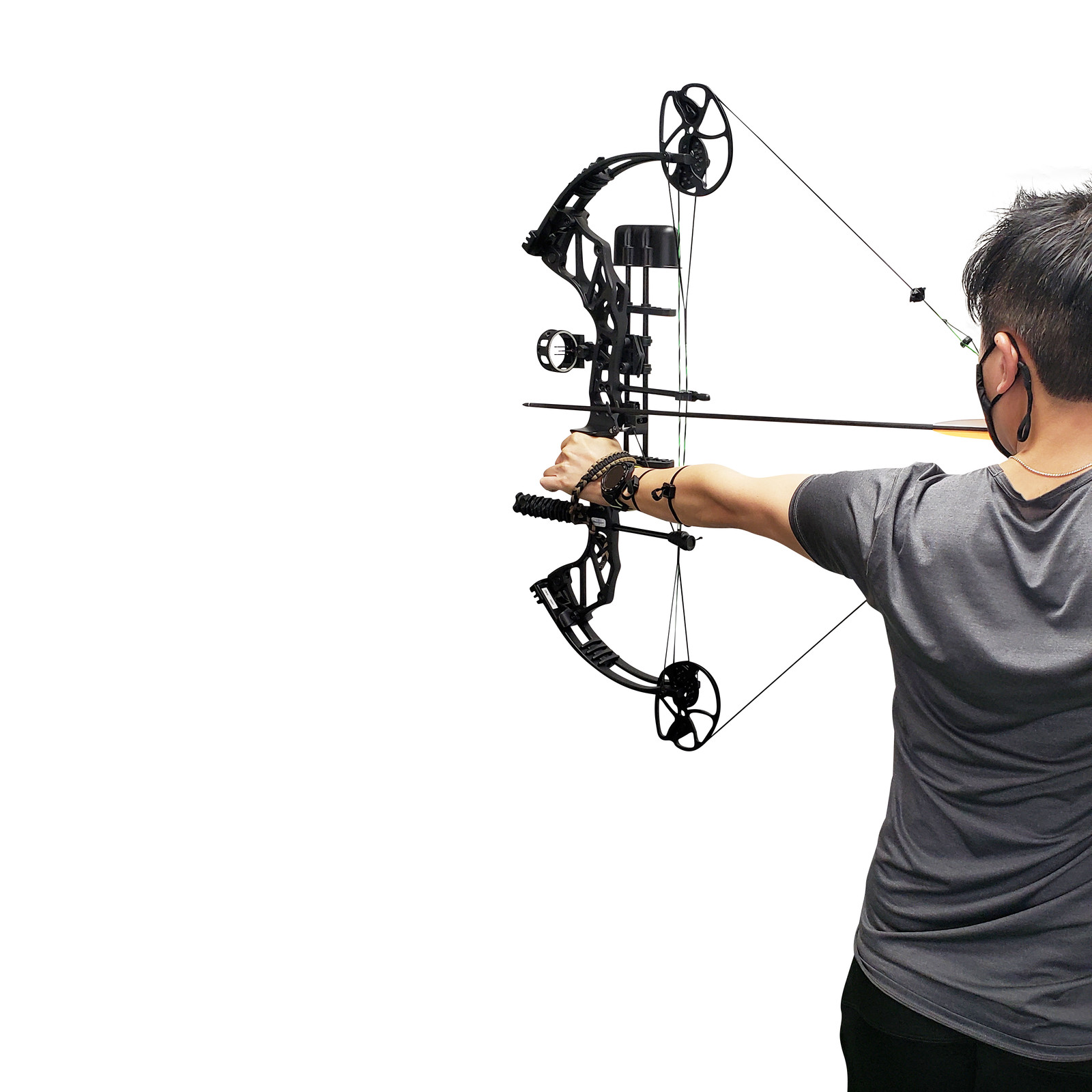 SAS Feud X 30-70 Lbs 19-31" Compound Bow Pro Package Black - Open Box