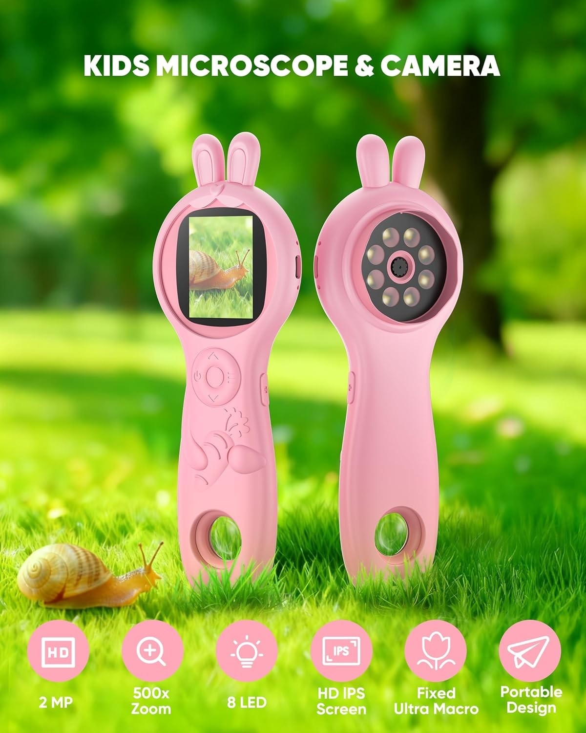 Mini Pocket Digital Microscope, Macro Fixed Focus Magnifying Glass, Portable ...