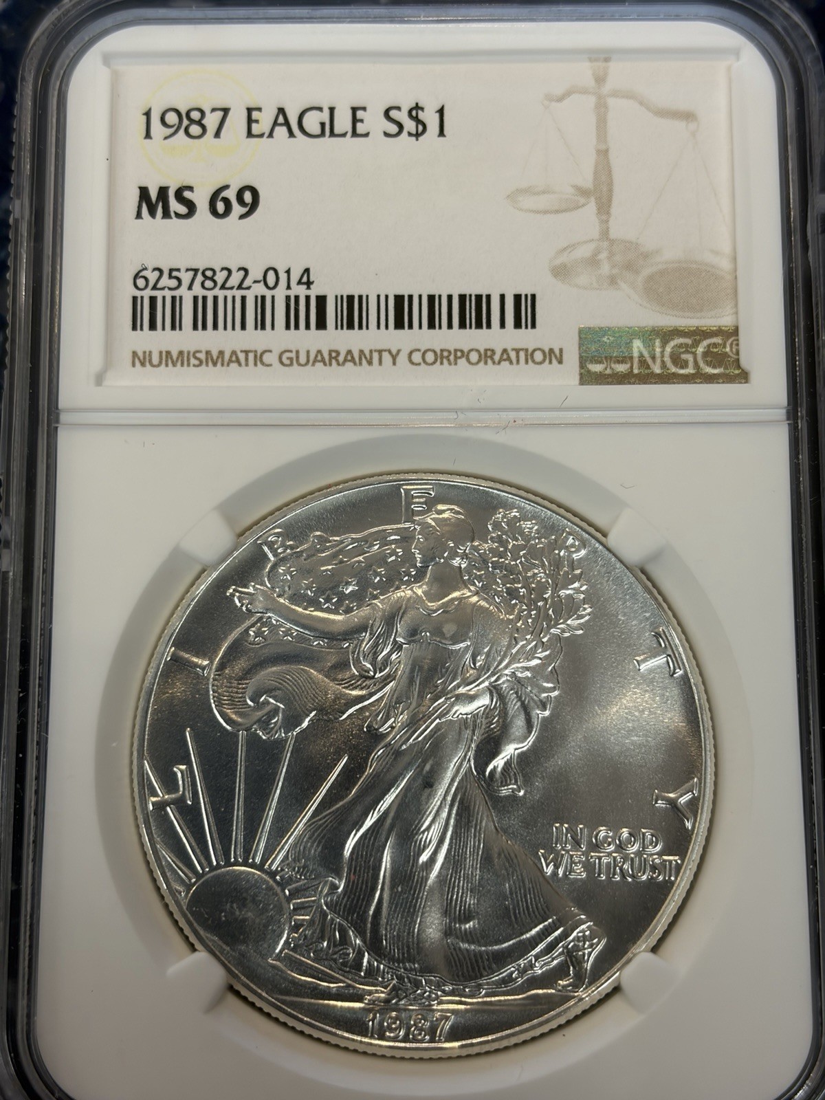 1987 American silver eagle MS 69 Collector Item Nice