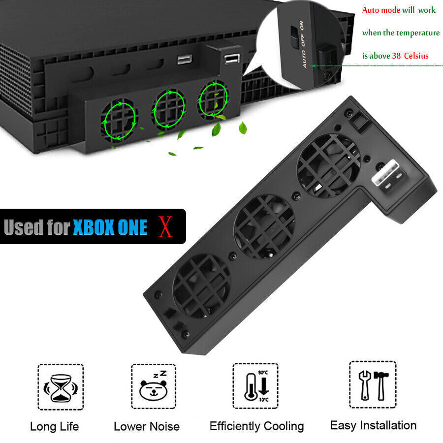 USB Cooling Fan Rear Fans for Microsoft Xbox One X Console Accessories DC5V Host