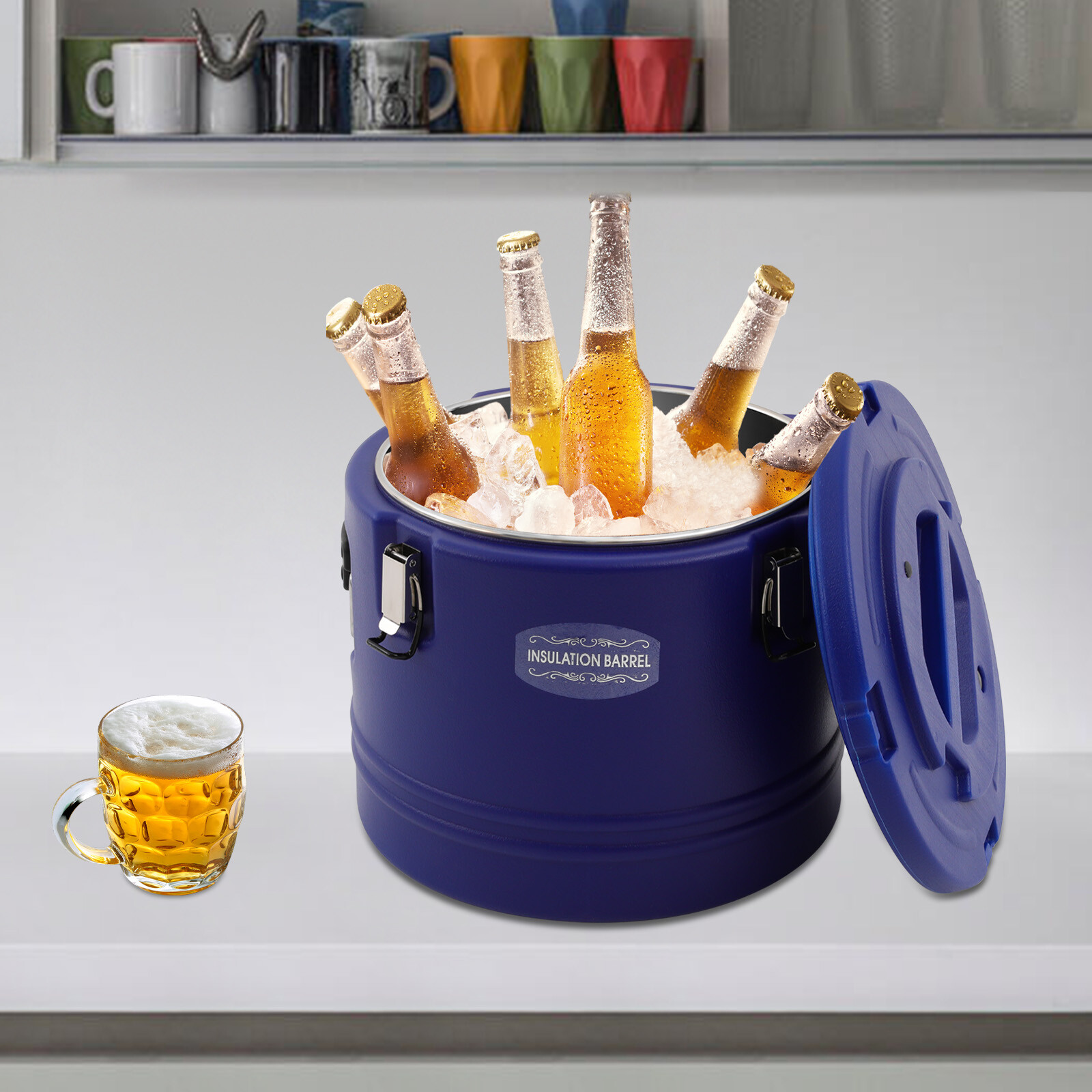 Blue Insulated Bucket,Insulated Soup Container,Commercial Insulated Bucket NEW