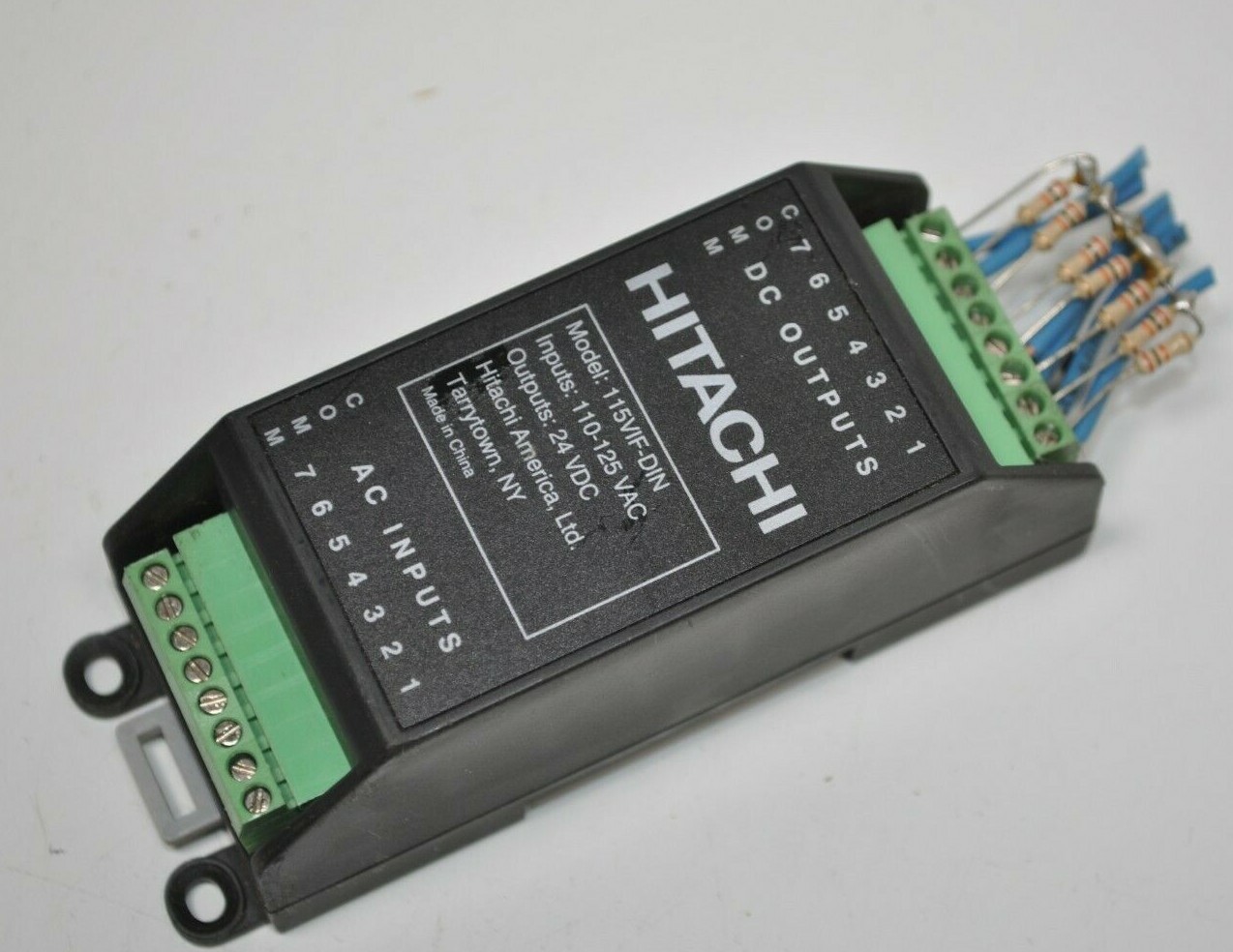 HITACHI 115VIF-DIN2 115VAC Input Interface Module 24VDC output logic for VFD