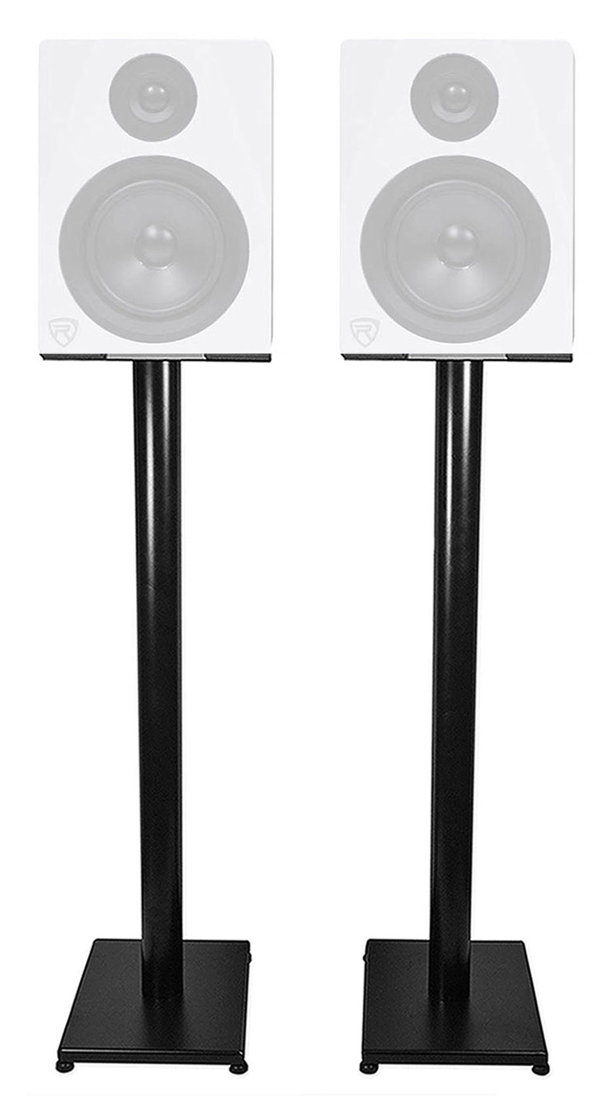 Rockville 37” Black Steel Studio Monitor Speaker Stands For Rockville DPM6W