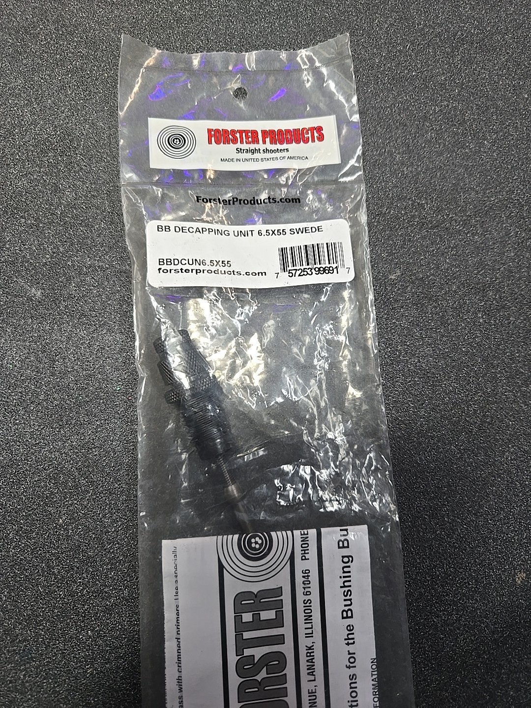 Forster Products BB Decapping Die  For 6.5x55 SWEDE