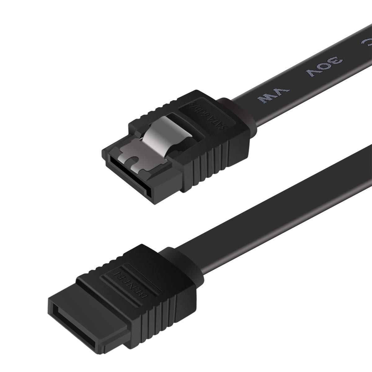 BENFEI SATA III 6Gbps Straight Data Cable for HDD/SSD 18-inch w/Locking Latch