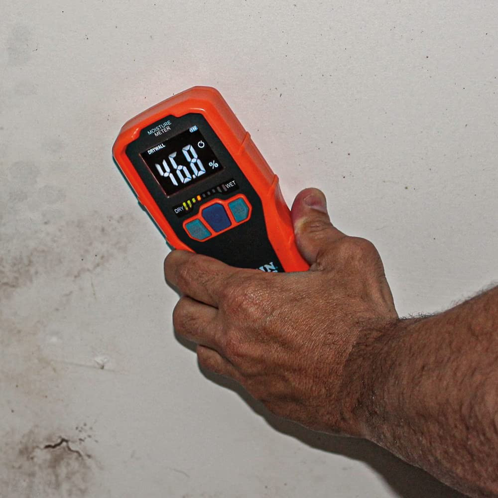 Klein Tools ET140 Pinless Moisture Meter for Non-Destructive Moisture Detection