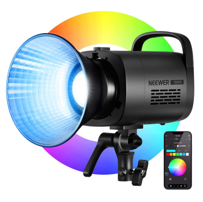 NEEWER CB100C APP Control 360°Full Color 130w RGB LED Continuous Video Light