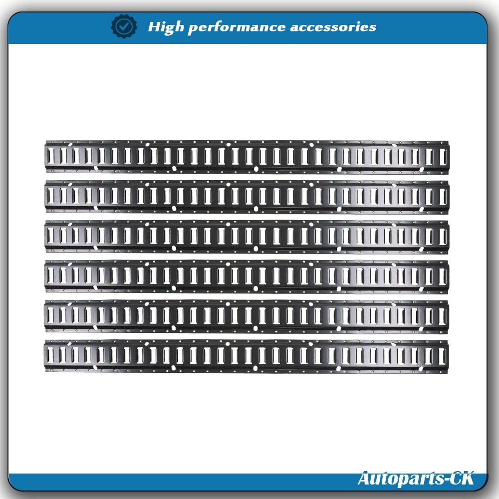 Heavy Duty E Track Tie Down Kit 6 Pack 5FT Carbon Steel Black Powder Coated