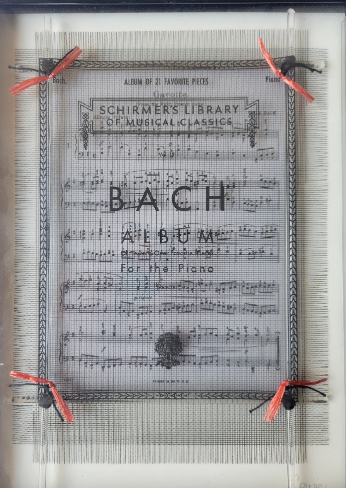 Bach Mixed Media Assemblage Marti Cowie Vintage Wall Art Framed 10" x 14"