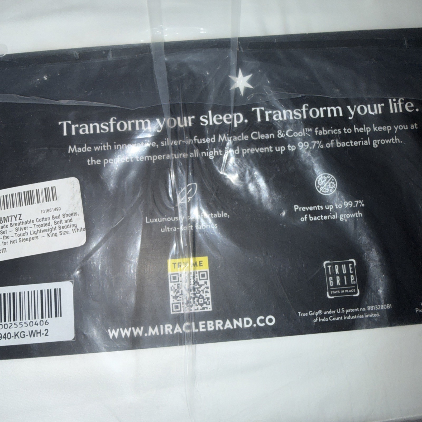 Miracle Made Sheet Set KING Luxe Self-Cooling Self-Cleaning -white- NWT