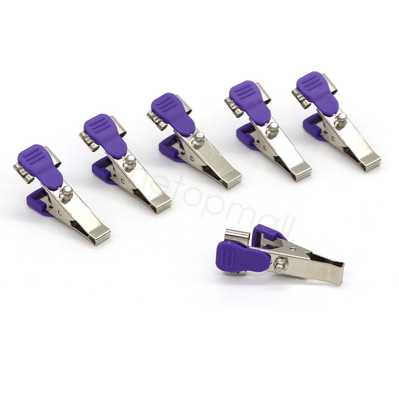 5 Pack Veterinary EKG ECG Alligator Electrode Clip Universal Snap Connection