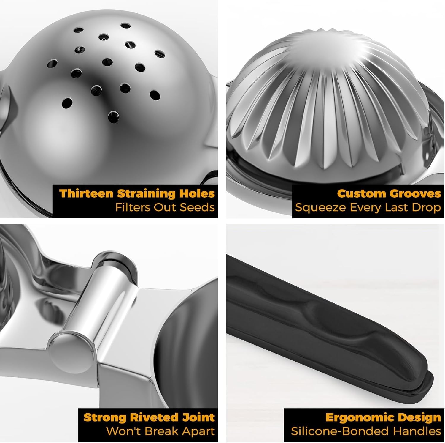 Large Manual Citrus Press Juicer - Ergonomic Design for Maximum Juice Yield