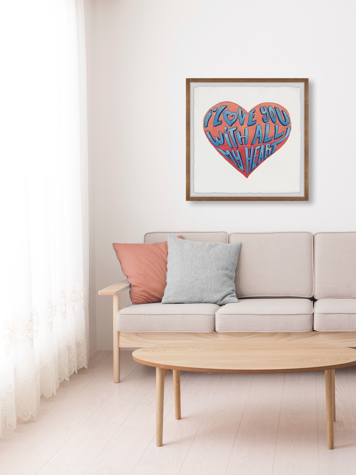 Marmont Hill I Love You with All My Heart II Framed Painting Print 12x12