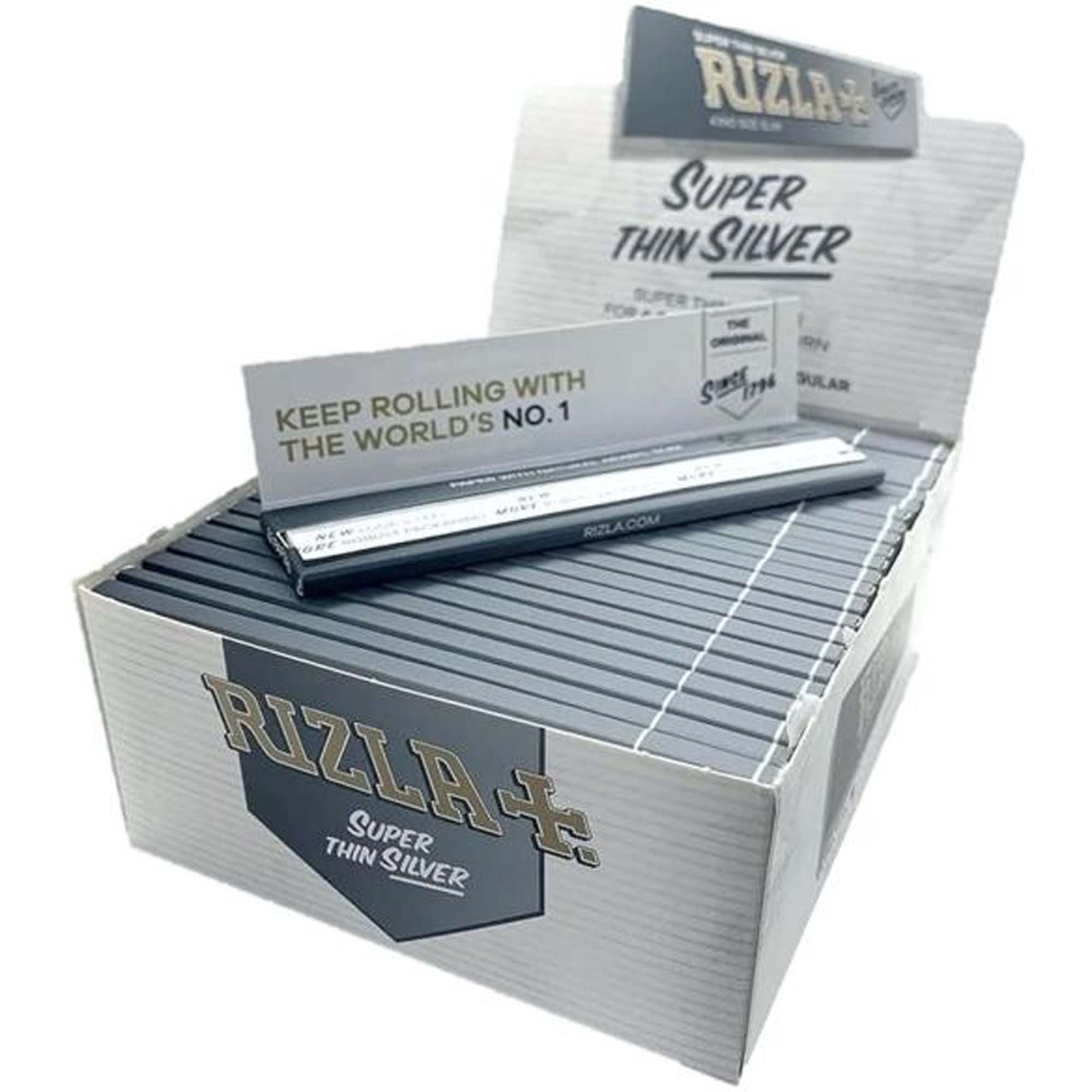Cartine Rizla silver Argento Grigio Lunghe KING SIZE SLIM 50 Libretti
