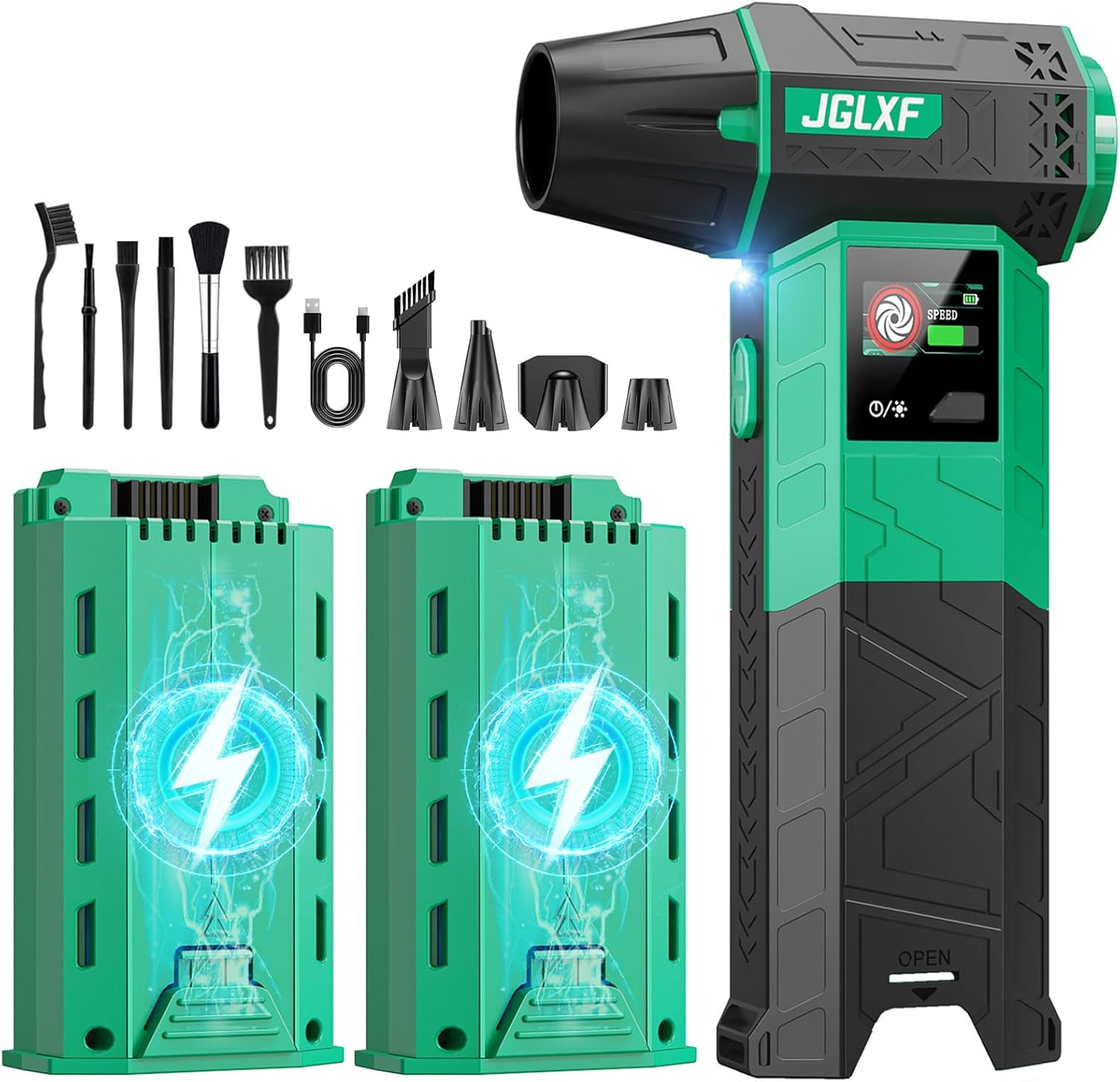Electric Air Duster Upgraded, 130000RPM Gear Adjustable Compressed Air Duster