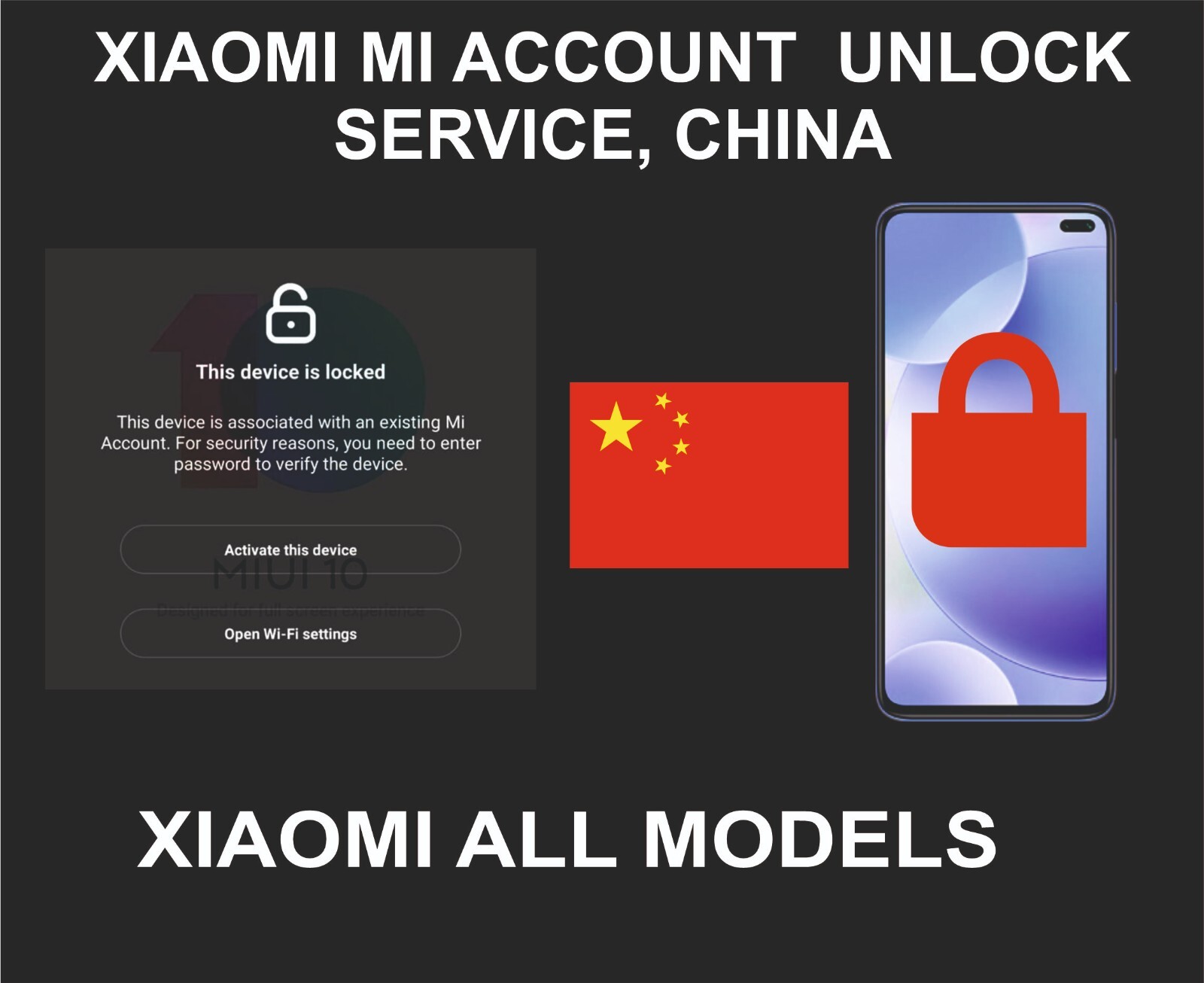 Xiaomi ID, Account, Unlock, All Models, China Account Devices