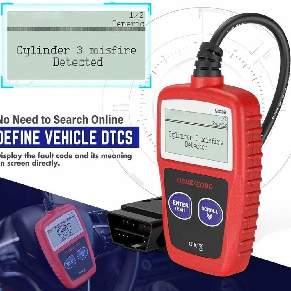 MS309 Automotive Code Reader OBD2 Scanner Diagnostic Tool Car Check Engine Fault