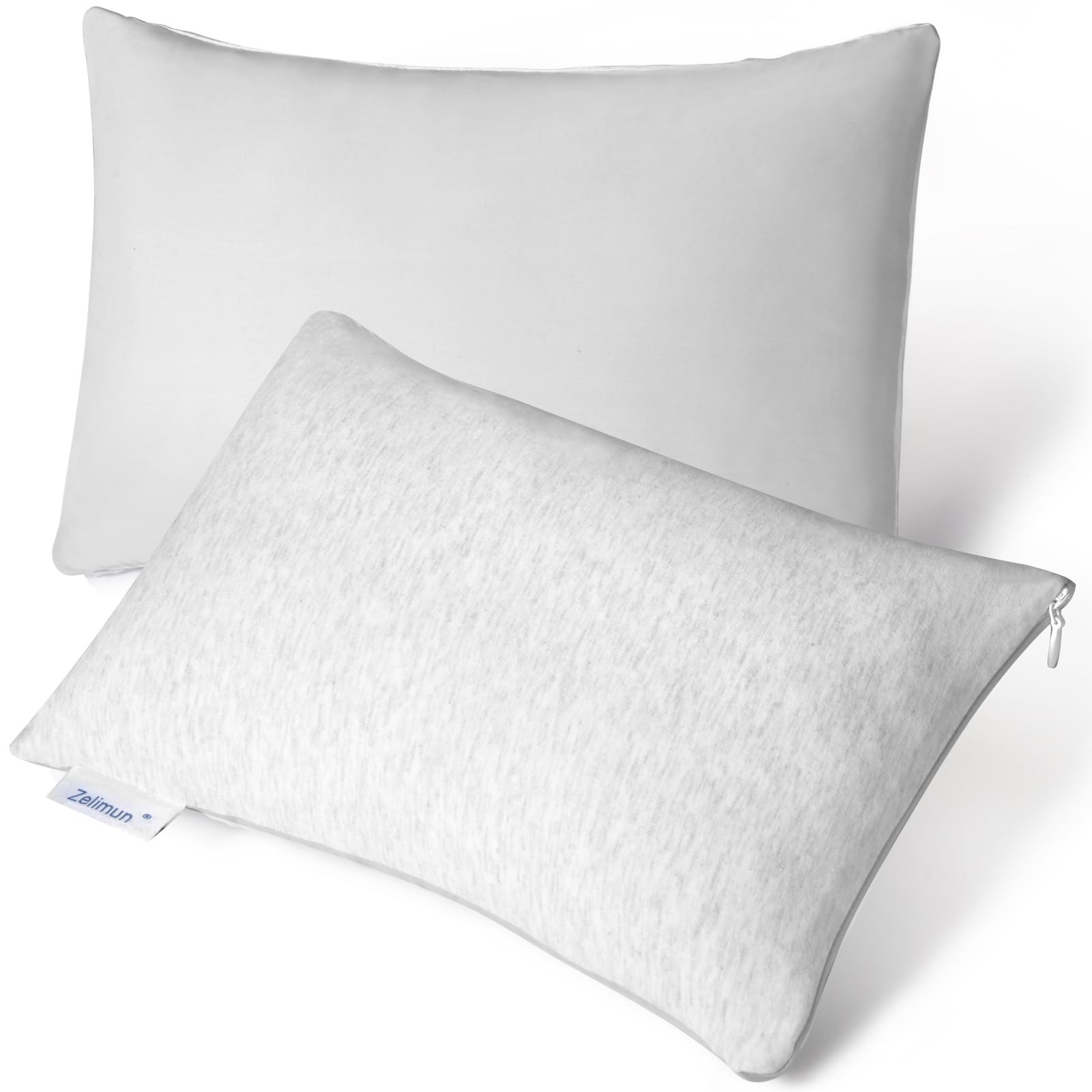 Zelimun 2 Pack Tiny Pillows (11"x7") – Dual-Sided Cooling & Cotton Fabric Sma...