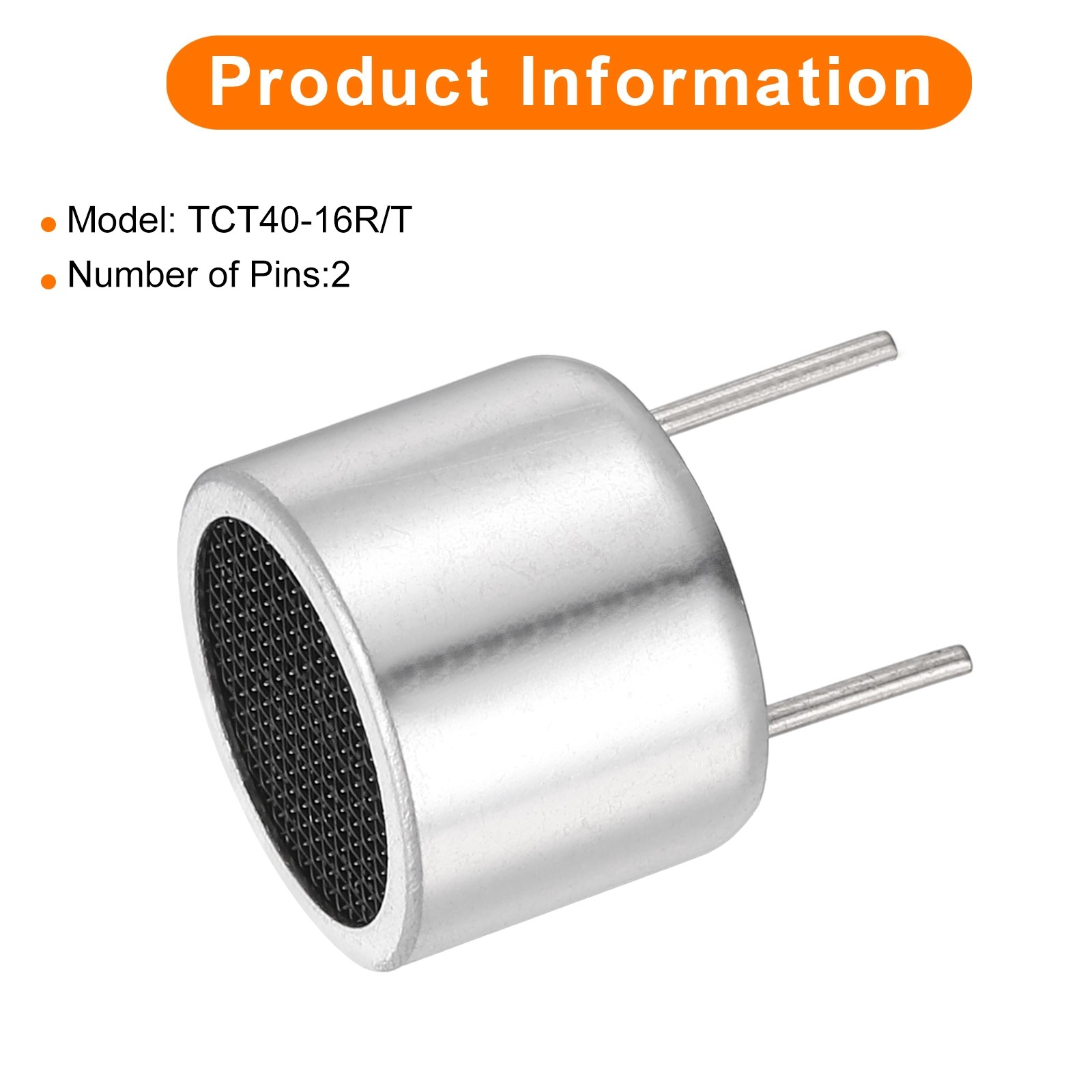 6 Pcs Ultrasonic Module Distance Sensor TCT40-16R/T High Precision, Silver