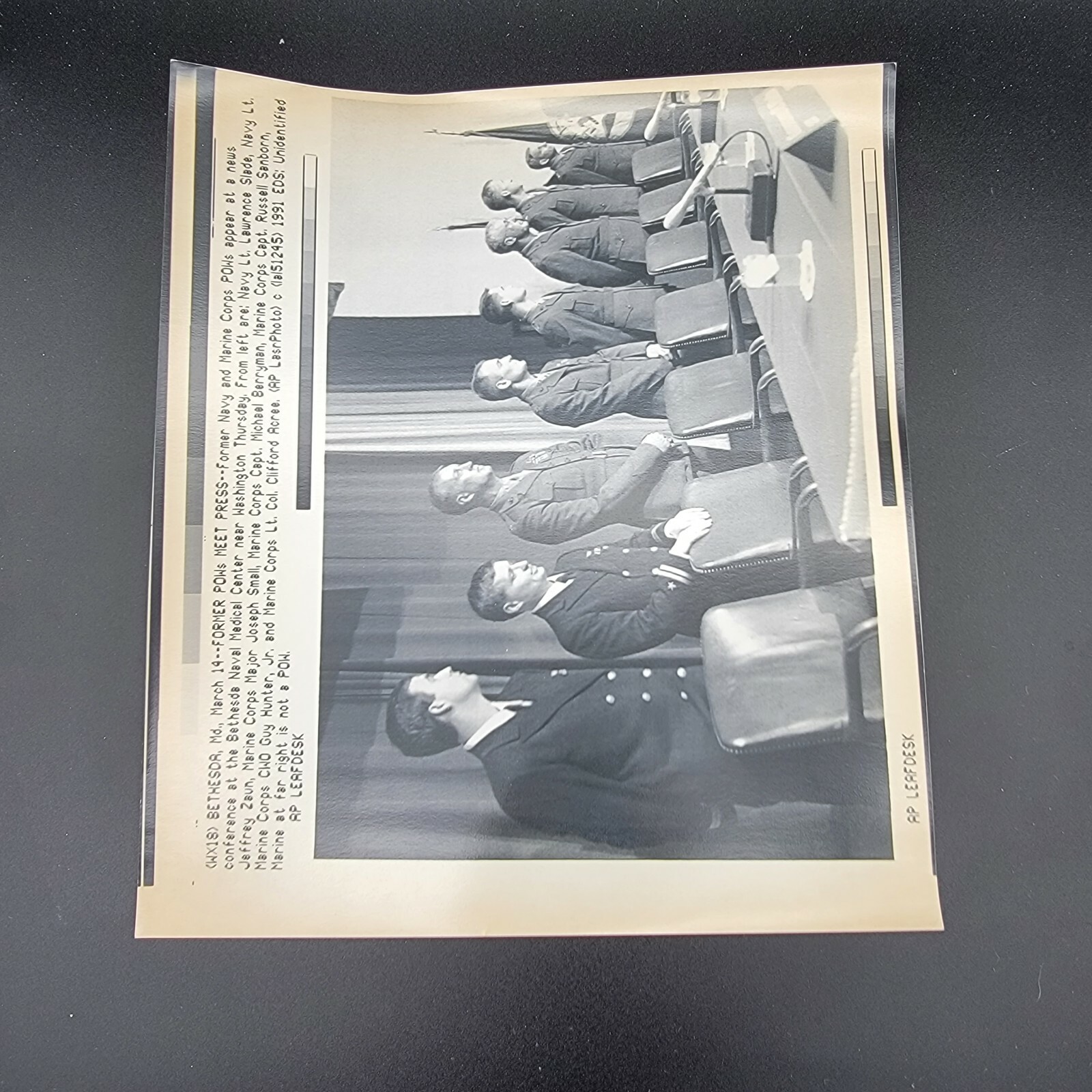 Former POWs Meet the Press AP Leaf Desk Press Photos Gulf War 1991 Bethesda MD