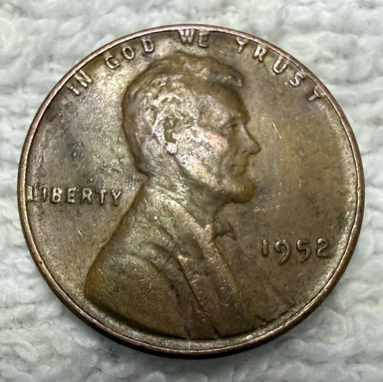 1952 1C RD Lincoln Cent Wheat Penny
