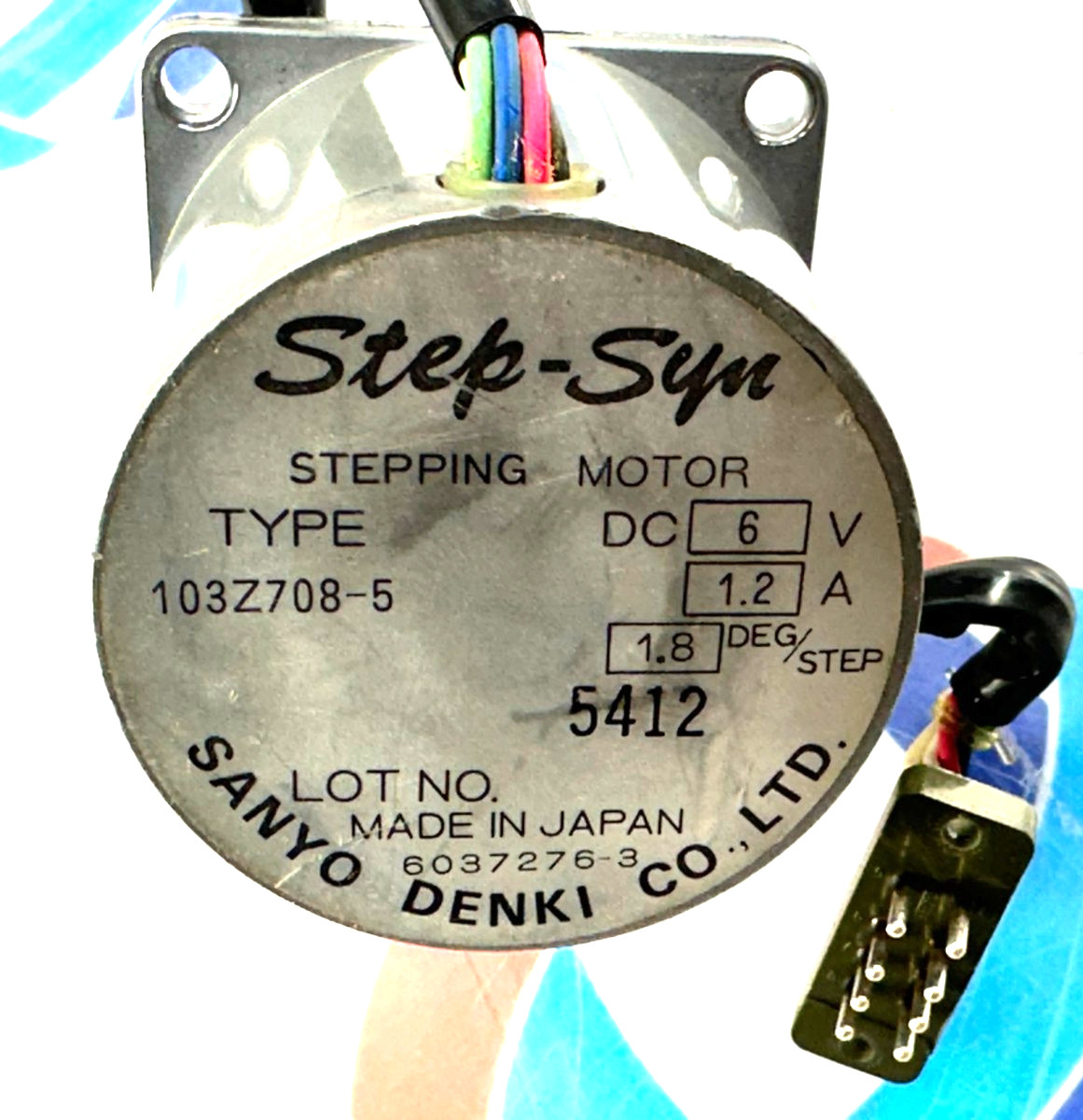 SANYO DENKI 103Z708-0547 STEP-SYN STEPPER MOTOR 1.8DEG/STEP 6V-DC