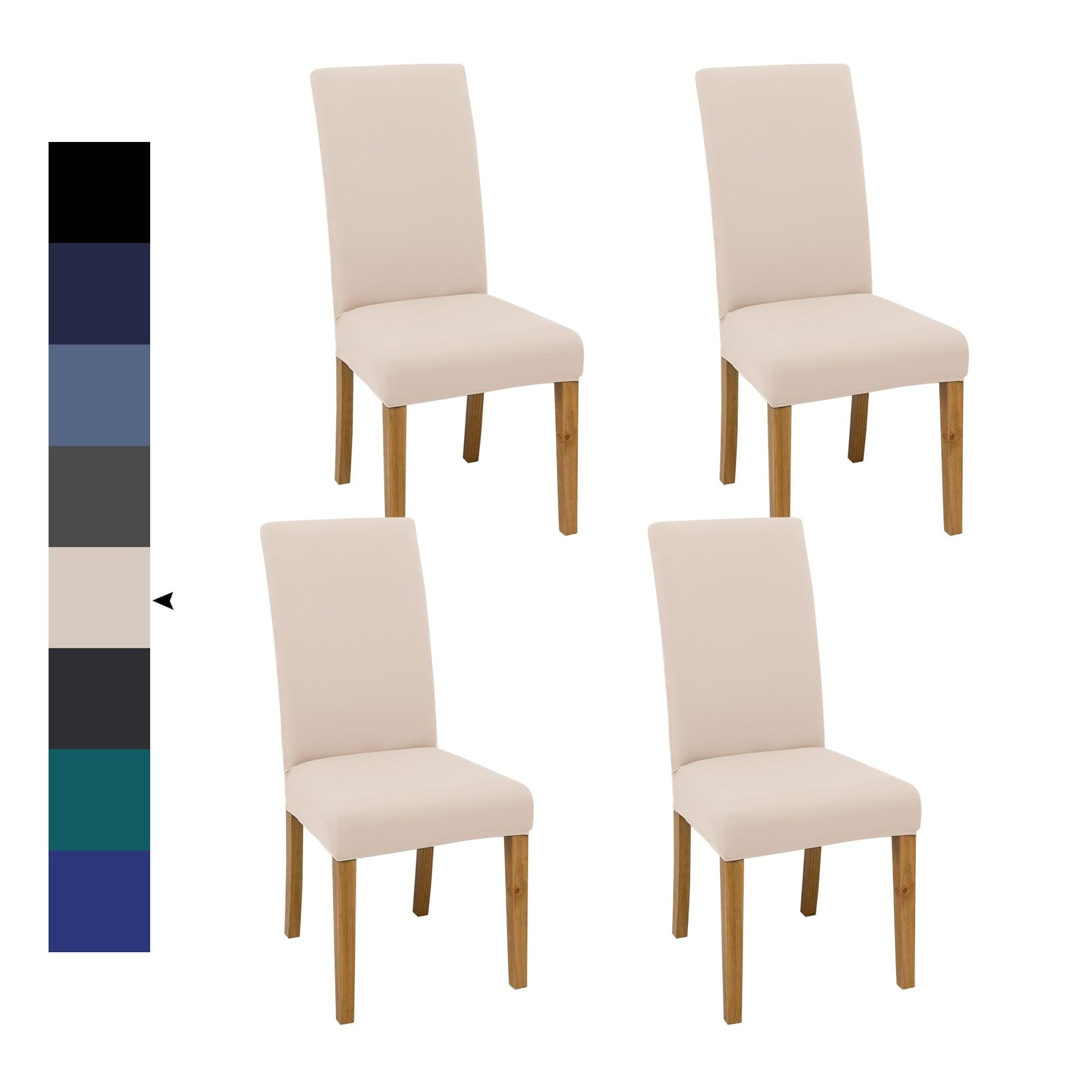 Dining Chair Covers, Dining Room Chair Cover Set of 4, Stretch Kitchen Chair ...