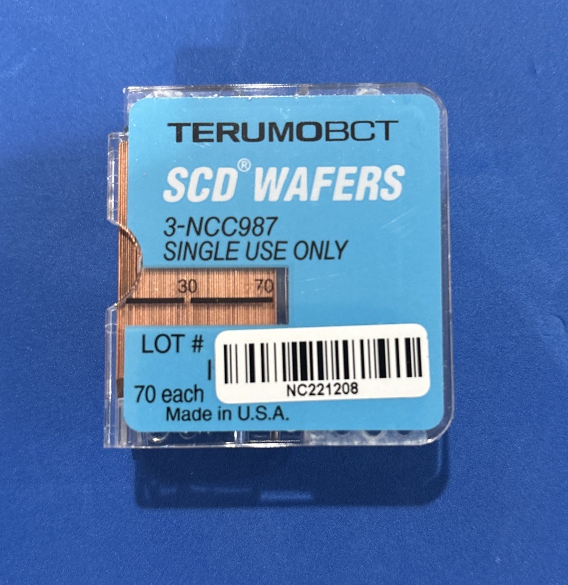 Terumo SCD IIB Wafers (3-NCC987) pack of 70 Wafers Per Cartridge : Brand New