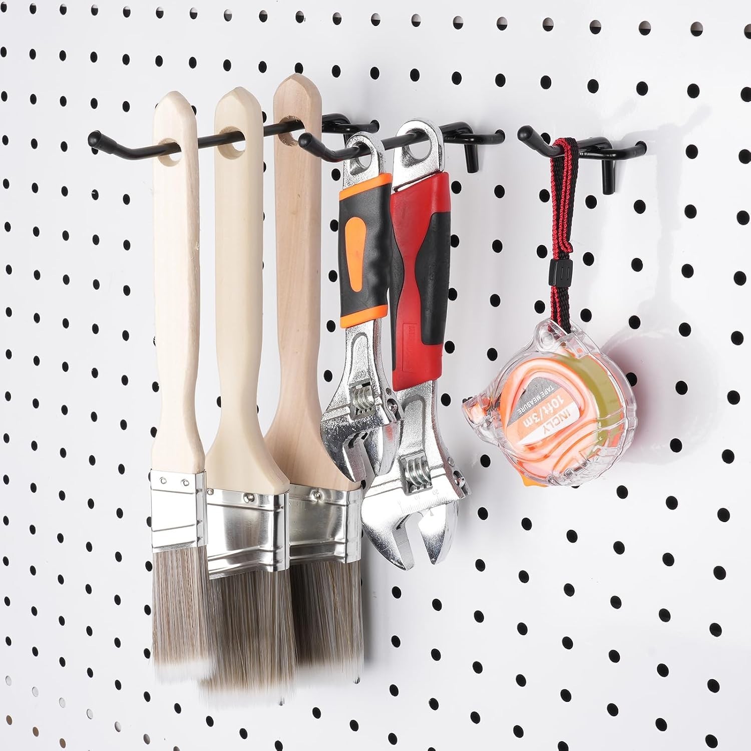 Durable Black Pegboard Hooks Set - 60 Pieces in 2/4/6 Inch for Versatile Storage