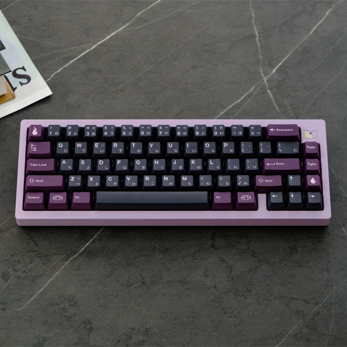 DIY Black Lotus Keycap Cherry Profile 129 Keys PBT for Cherry MX