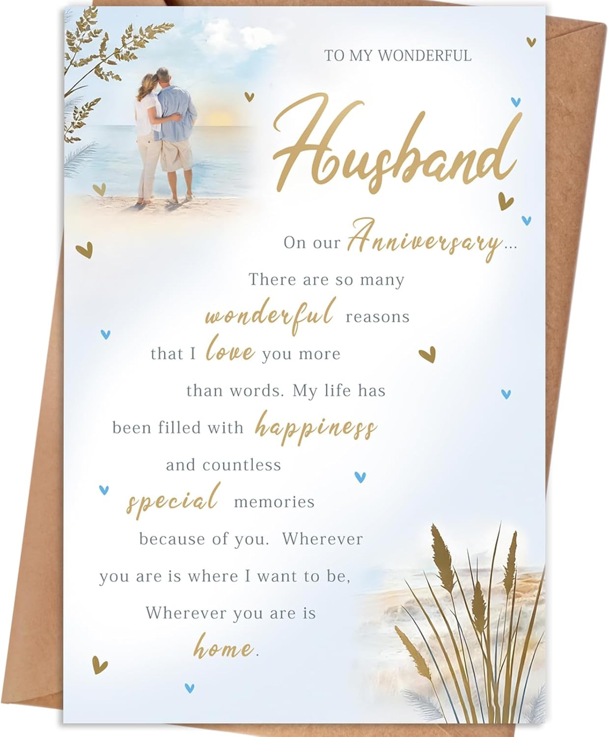 Anniversary Card Gift for Husband Men, Wedding Anniversary Cards Gifts for Husba