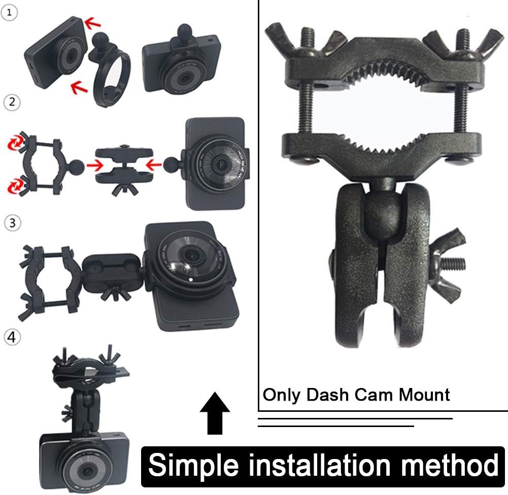 Dash Cam Mount, Car Interior Holder Camera Bracket Universal black