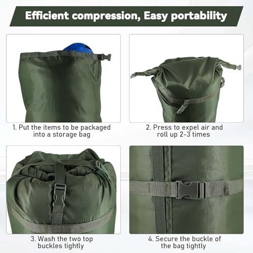 35L Compression Sack for Sleeping Bag, 400T 20D Nylon Waterproof & Tear
