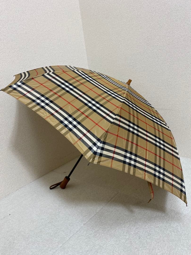 Burberry Nova Check Folding Umbrella Vintage Used Authentic Genuine