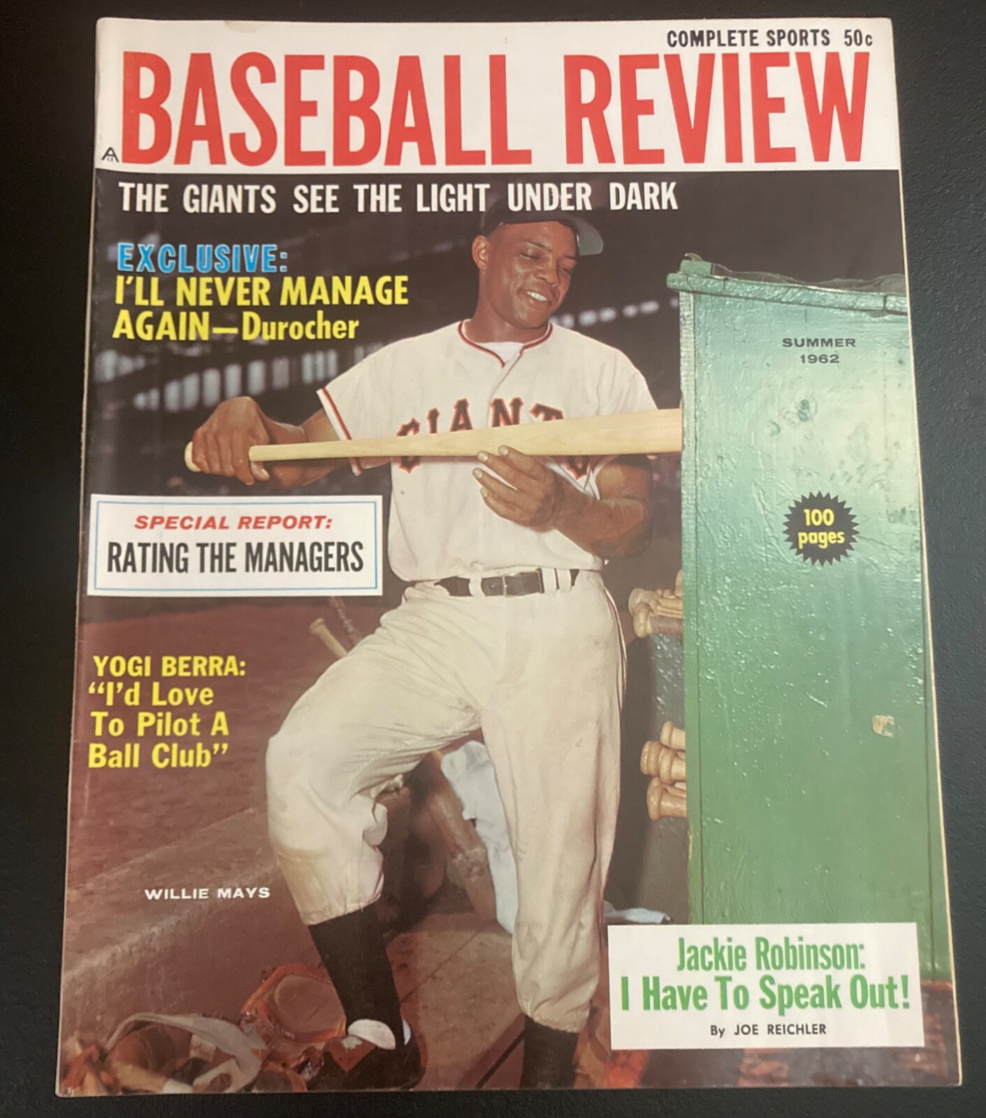 1962 Willie Mays Complete Baseball Review Magazine