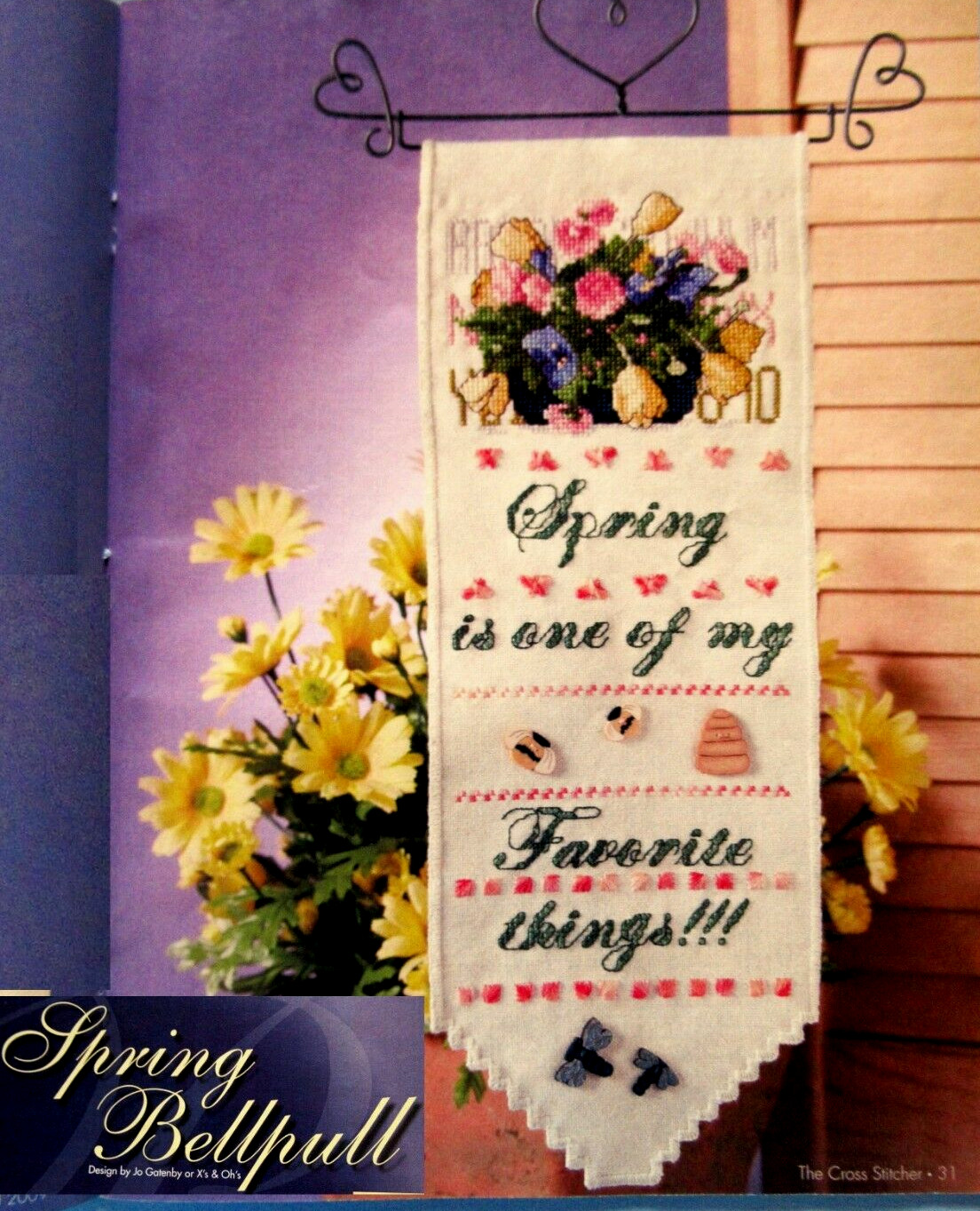 Bunnys Basket Spring Bellpull Everything A Season Chick CROSS STITCH PATTERNS